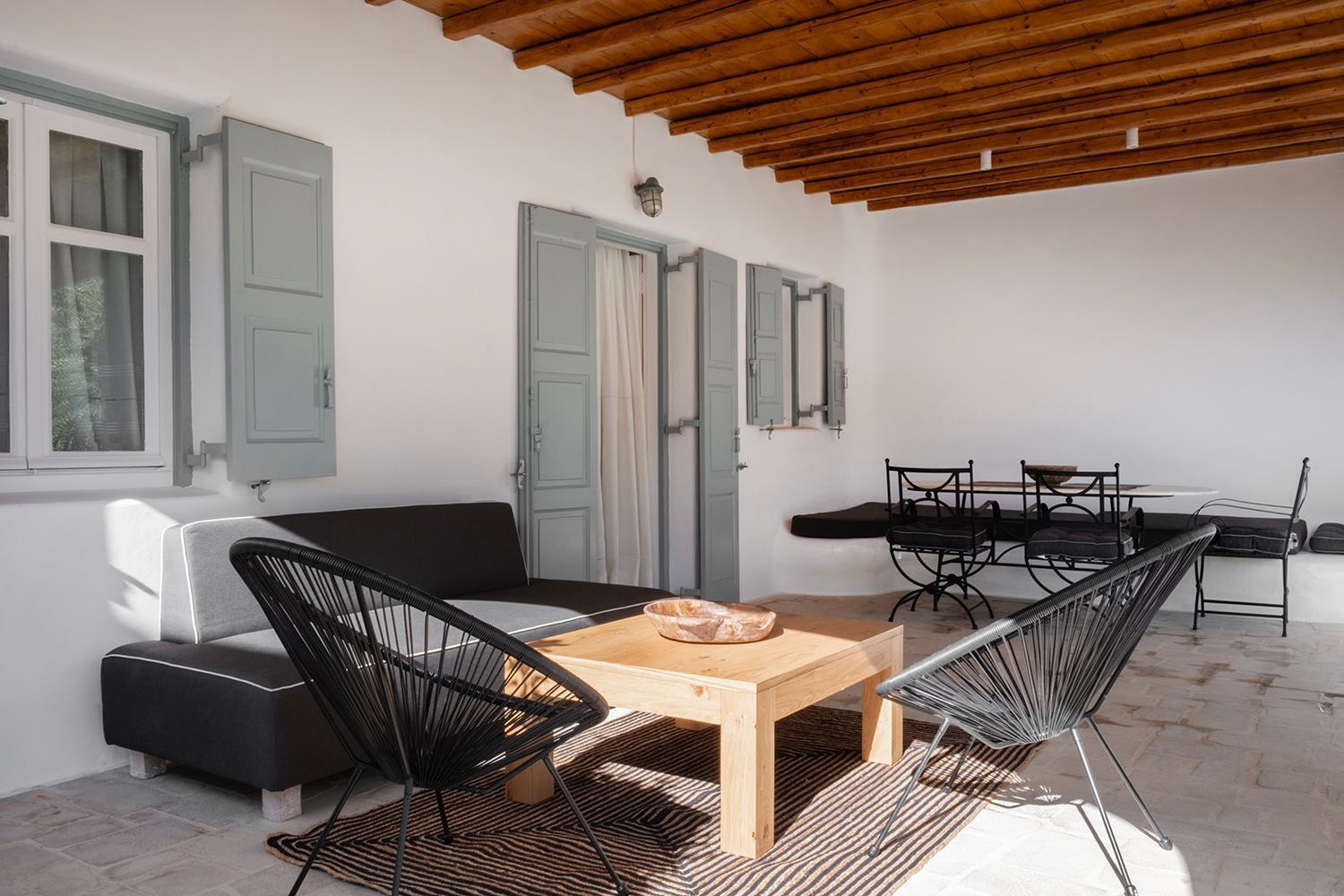 Mykonian Style W Shared Pool Houses & Nighttime Security Guard Ornos  Exterior foto